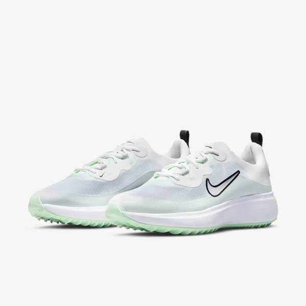 Nike Ace Summerlite Ženske Cipele za golf Bijele Platine Menta Crne | NK864CHQ