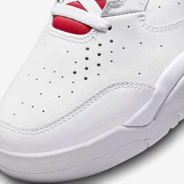 Nike Air Flight Lite Mid Muške Tenisice Bijele Crvene | NK701XSQ