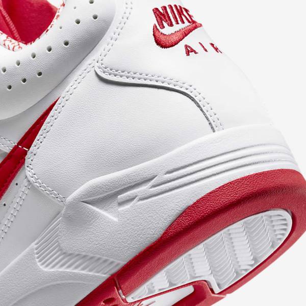 Nike Air Flight Lite Mid Muške Tenisice Bijele Crvene | NK701XSQ