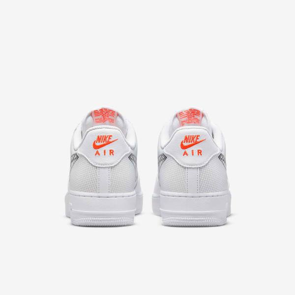 Nike Air Force 1 07 Muške Tenisice Bijele Narančaste Platine Crne | NK493IMW