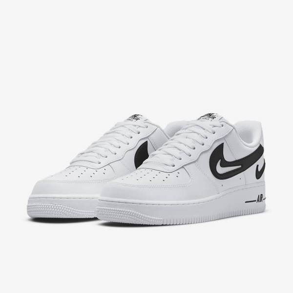 Nike Air Force 1 07 Muške Tenisice Bijele Crne | NK651KAM