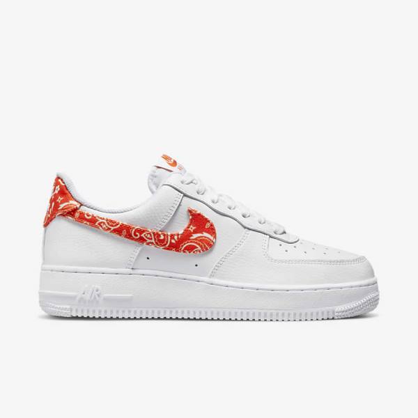 Nike Air Force 1 07 Ženske Tenisice Bijele Narančaste | NK763EVW