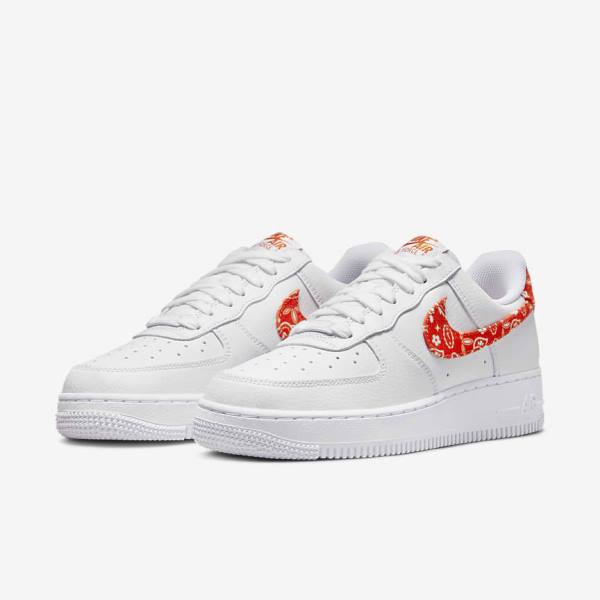 Nike Air Force 1 07 Ženske Tenisice Bijele Narančaste | NK763EVW