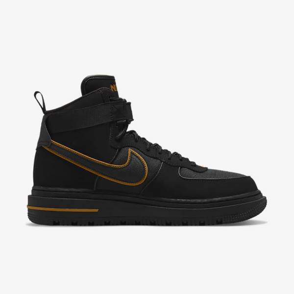 Nike Air Force 1 Boot Muške Tenisice Crne Smeđe Zlatne | NK023KYQ