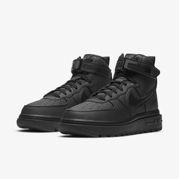 Nike Air Force 1 Boot Muške Tenisice Crne Tamno Sive Bijele | NK489IVO