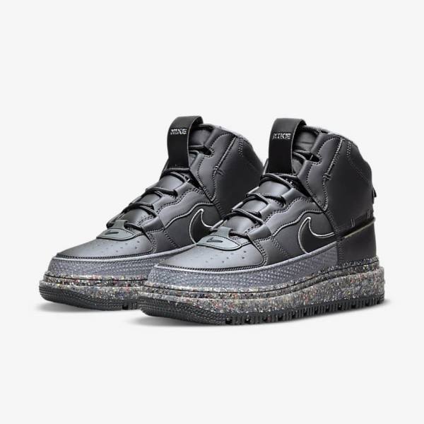 Nike Air Force 1 Boot Muške Tenisice Tamno Sive Crne | NK750USD