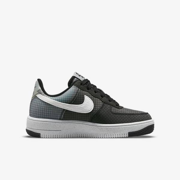 Nike Air Force 1 Crater Older Dječje Tenisice Crne Bijele | NK532NIW