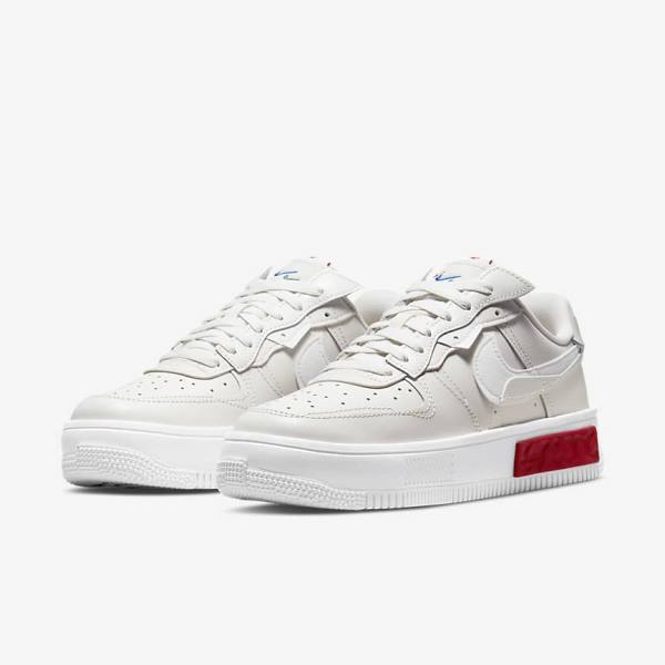 Nike Air Force 1 Fontanka Ženske Tenisice Bijele Crvene | NK149PYD