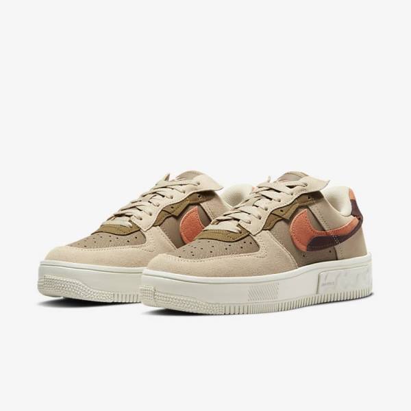 Nike Air Force 1 Fontanka Ženske Tenisice Bordo Kaki Boja | NK746BTR