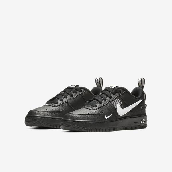 Nike Air Force 1 LV8 Utility Older Dječje Tenisice Crne Žute Bijele | NK526VCO