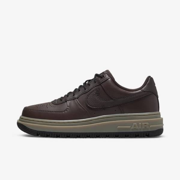 Nike Air Force 1 Luxe Muške Tenisice Smeđe Crne Tamno Smeđe | NK098KQG