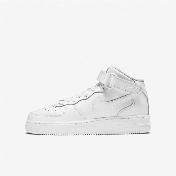 Nike Air Force 1 Mid LE Older Dječje Tenisice Bijele | NK089IPJ