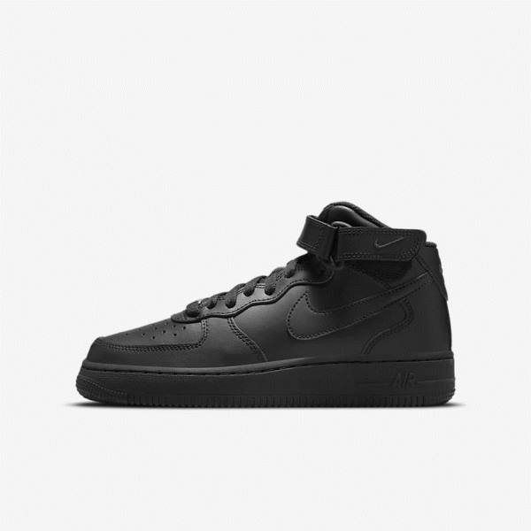 Nike Air Force 1 Mid LE Older Dječje Tenisice Crne | NK267FYD