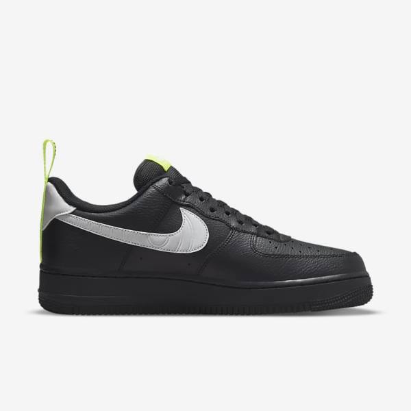 Nike Air Force 1 Muške Tenisice Crne Srebrne Bijele | NK172VRK