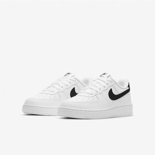 Nike Air Force 1 Older Dječje Tenisice Bijele Crne | NK874HPZ