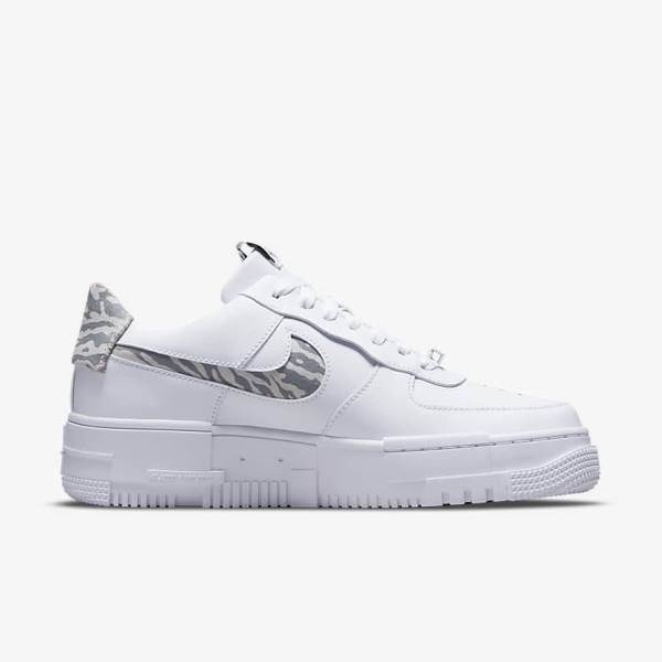 Nike Air Force 1 Pixel SE Ženske Tenisice Bijele Sive Bijele | NK761HTV