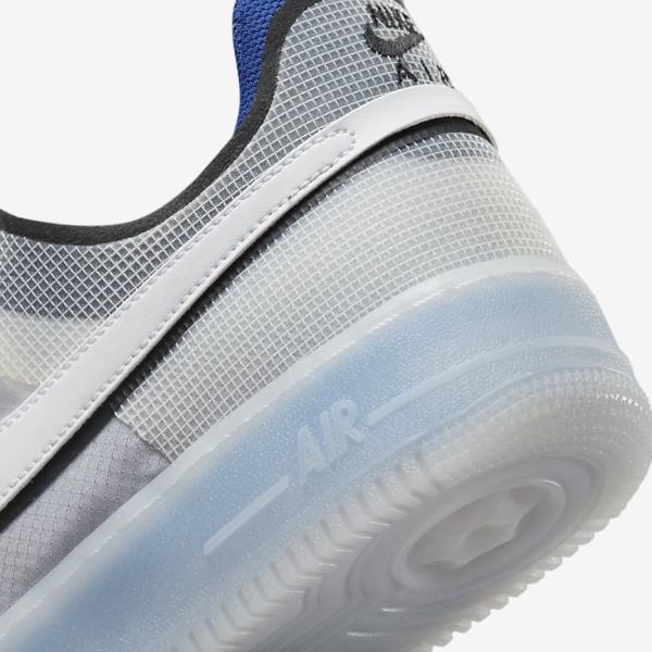 Nike Air Force 1 React Muške Tenisice Bijele Svijetlo Plave Kraljevska Plava Plave Bijele | NK261UYR