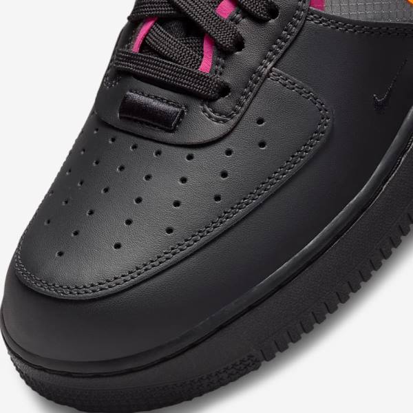 Nike Air Force 1 React Muške Tenisice Crne Narančaste Roze Crne | NK938QVS