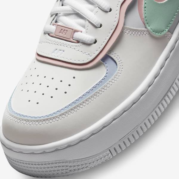 Nike Air Force 1 Shadow Ženske Tenisice Bijele Menta Sive | NK650JQM