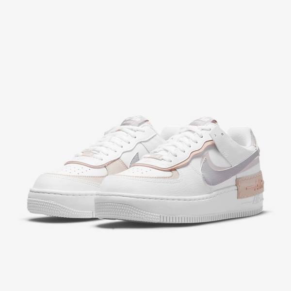 Nike Air Force 1 Shadow Ženske Tenisice Bijele Roze Roze Sive | NK781HVK