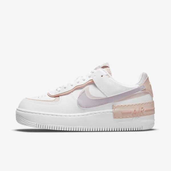 Nike Air Force 1 Shadow Ženske Tenisice Bijele Roze Roze Sive | NK781HVK