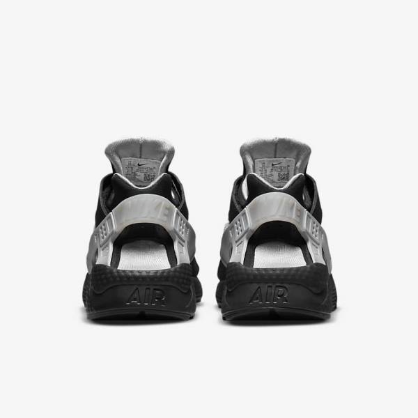 Nike Air Huarache Muške Tenisice Crne Metalne Srebrne Srebrne Zelene | NK297CQY