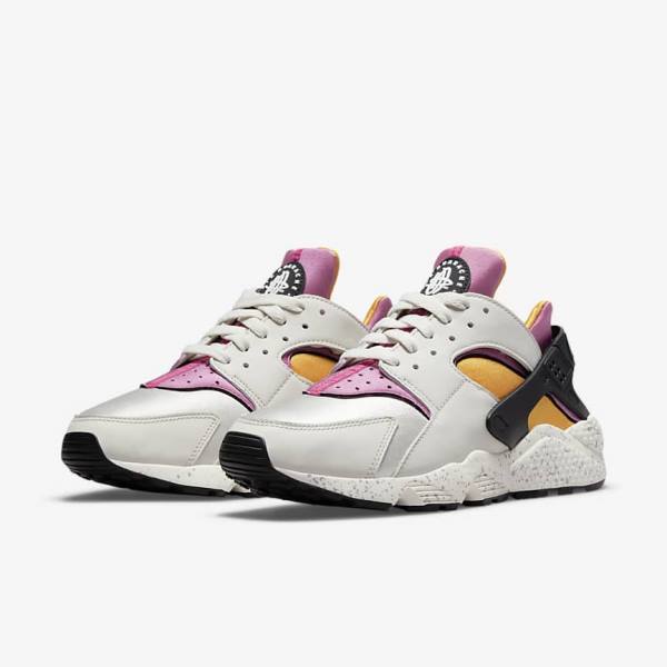 Nike Air Huarache Muške Tenisice Svijetlo Bež Zlatne Crne Roze | NK870HVB