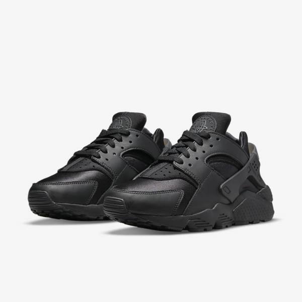 Nike Air Huarache Ženske Tenisice Crne Tamno Sive | NK953IWH