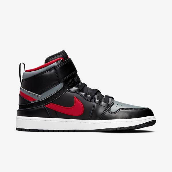 Nike Air Jordan 1 Hi FlyEase Muške Tenisice Crne Sive Bijele Crvene | NK420YND