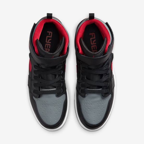 Nike Air Jordan 1 Hi FlyEase Muške Tenisice Crne Sive Bijele Crvene | NK420YND