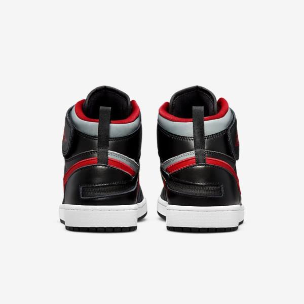 Nike Air Jordan 1 Hi FlyEase Muške Tenisice Crne Sive Bijele Crvene | NK420YND