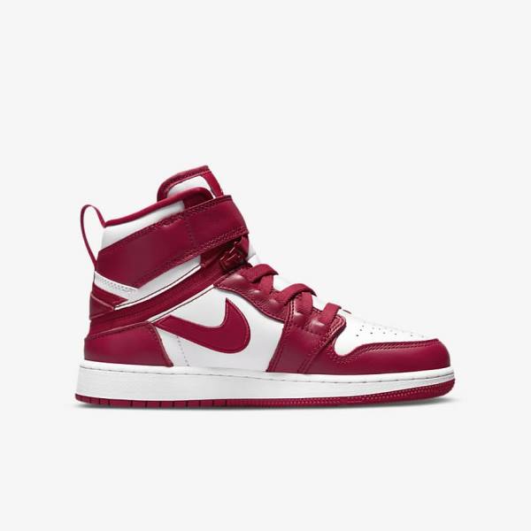 Nike Air Jordan 1 Hi FlyEase Older Dječje Jordan Tenisice Crvene Bijele | NK165ADE