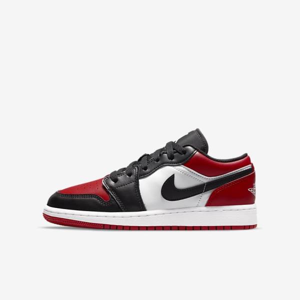 Nike Air Jordan 1 Low Older Dječje Tenisice Crvene Crne Bijele | NK250JNE