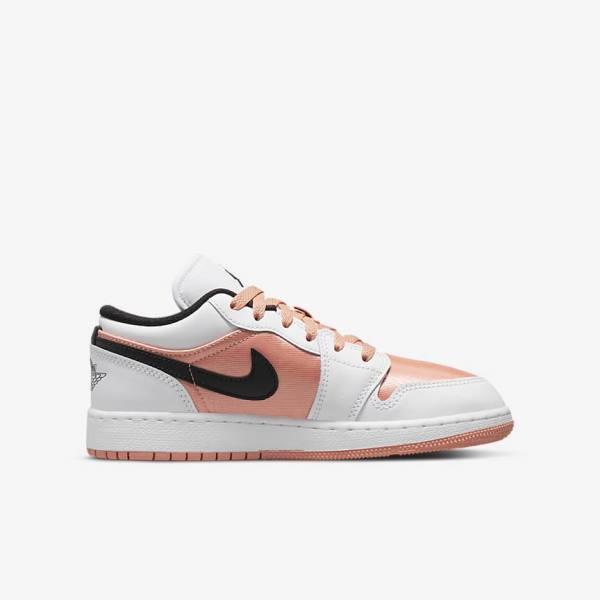 Nike Air Jordan 1 Low Older Dječje Tenisice Bijele Crne | NK608WEC