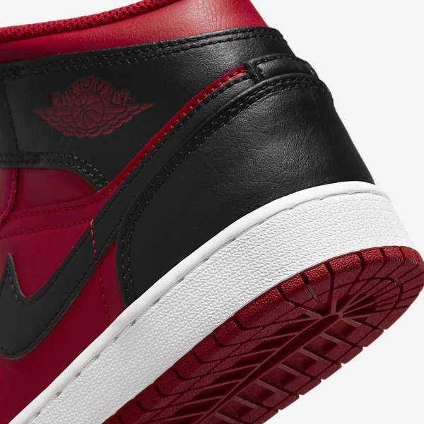 Nike Air Jordan 1 Mid Older Dječje Tenisice Crvene Bijele Crne | NK789GXC