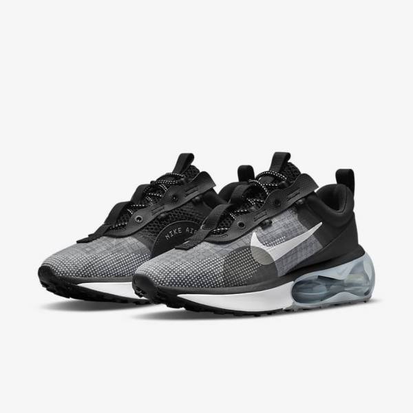 Nike Air Max 2021 Ženske Tenisice Crne Metalne Srebrne Sive Bijele | NK650UPZ