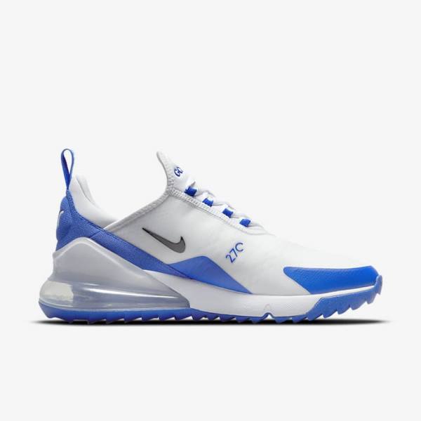 Nike Air Max 270 G Ženske Cipele za golf Bijele Plave Platine Crne | NK654YGW