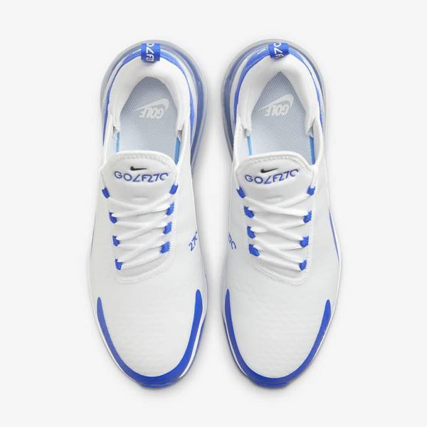 Nike Air Max 270 G Ženske Cipele za golf Bijele Plave Platine Crne | NK654YGW