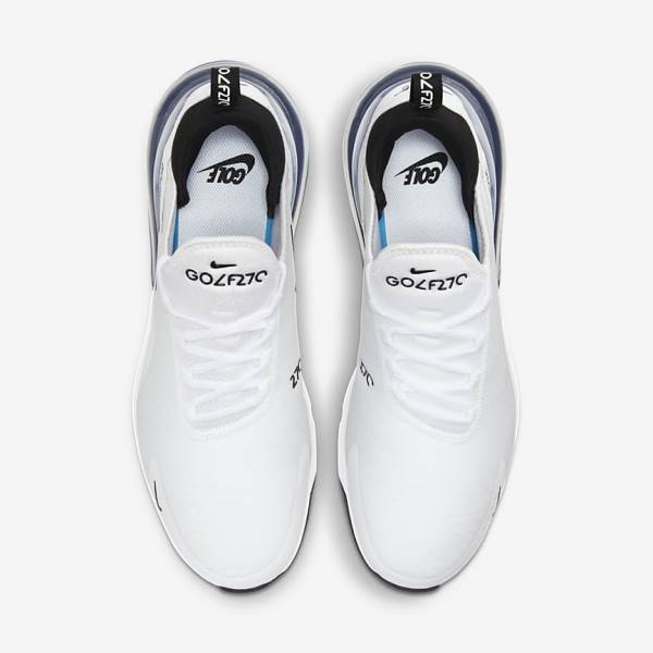 Nike Air Max 270 G Ženske Cipele za golf Bijele Platine Crne | NK820SJH