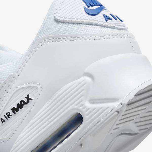 Nike Air Max 90 Muške Tenisice Bijele Crne Kraljevska Plava | NK851GMN