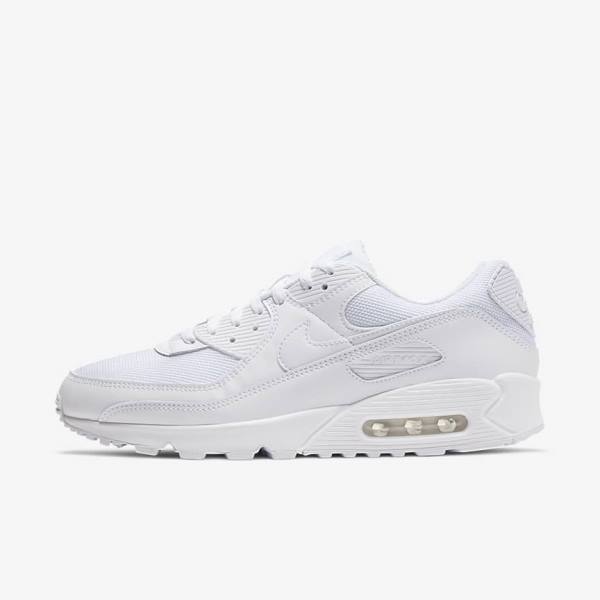 Nike Air Max 90 Muške Tenisice Bijele Sive Bijele | NK068EFP