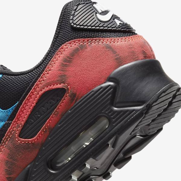 Nike Air Max 90 Muške Tenisice Crne Plave Crvene Bijele | NK351FVO