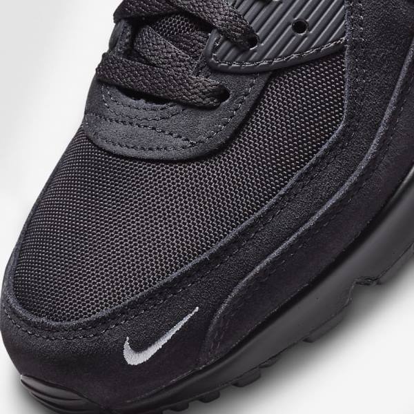 Nike Air Max 90 Muške Tenisice Crne Žute Metalne Sive | NK582RAS