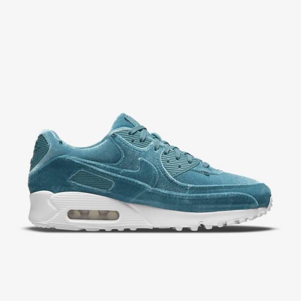 Nike Air Max 90 Premium Ženske Tenisice Sive Zelene Metalne Srebrne Bijele Sive Zelene | NK490IHC