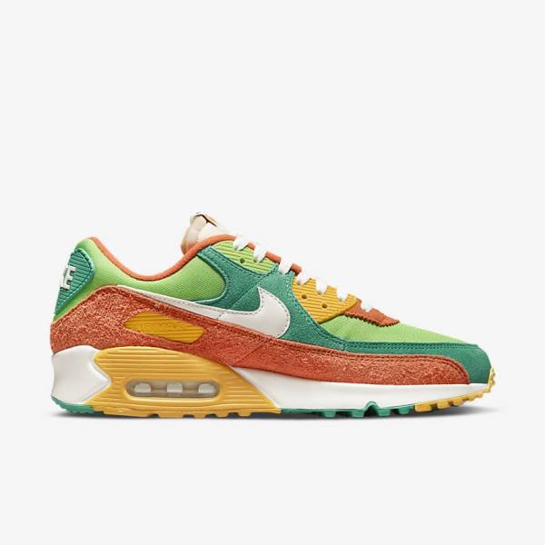 Nike Air Max 90 SE Muške Tenisice Zelene Narančaste Zelene | NK809NUM