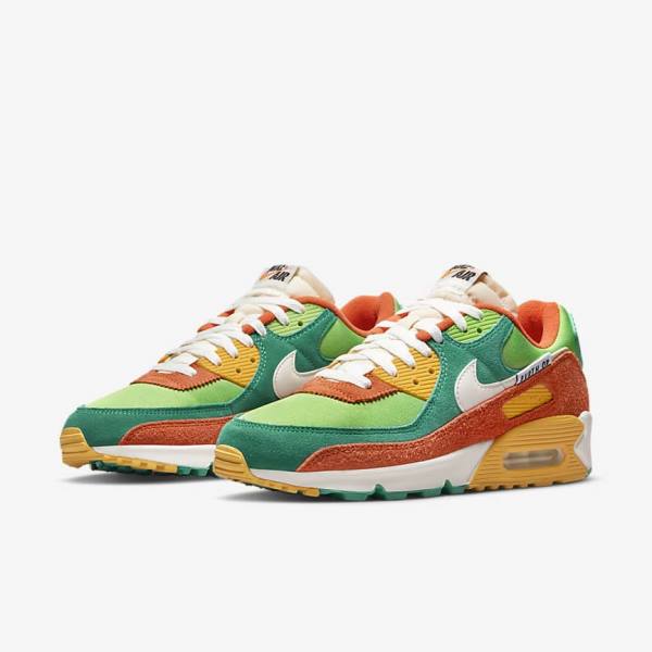 Nike Air Max 90 SE Muške Tenisice Zelene Narančaste Zelene | NK809NUM