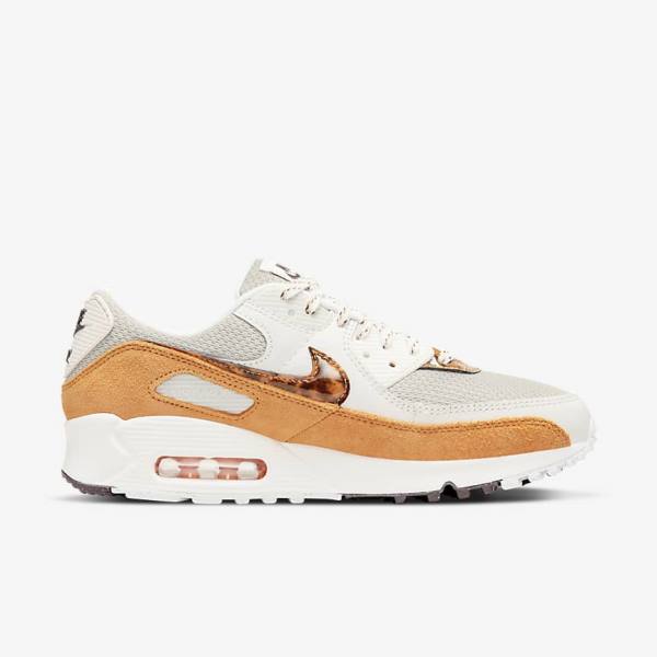 Nike Air Max 90 Ženske Tenisice Smeđe Svijetlo Bež Žute | NK350UYA