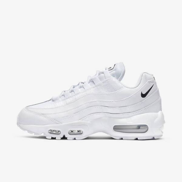 Nike Air Max 95 Essential Ženske Tenisice Bijele Crne | NK265VBD