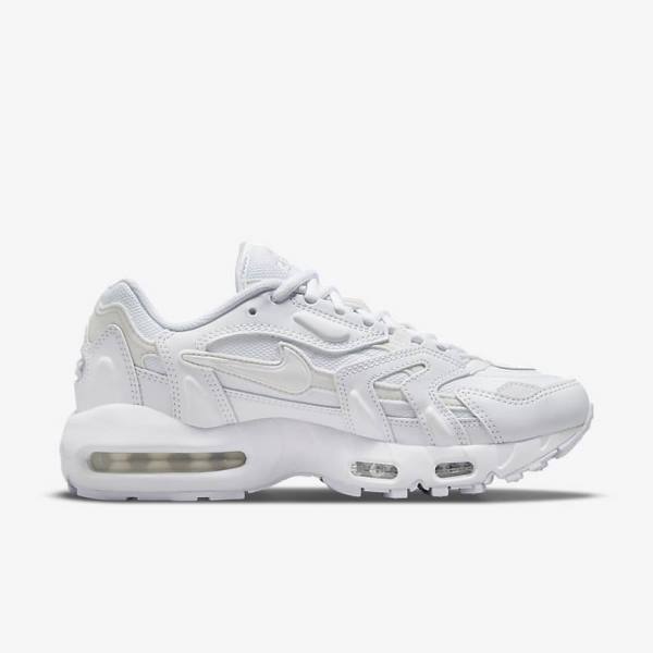 Nike Air Max 96 2 Ženske Tenisice Bijele Platine Metalne Srebrne Bijele | NK837AKQ