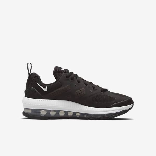 Nike Air Max Genome Older Dječje Cipele Za Hodanje Crne Tamno Sive Bijele | NK375QPG